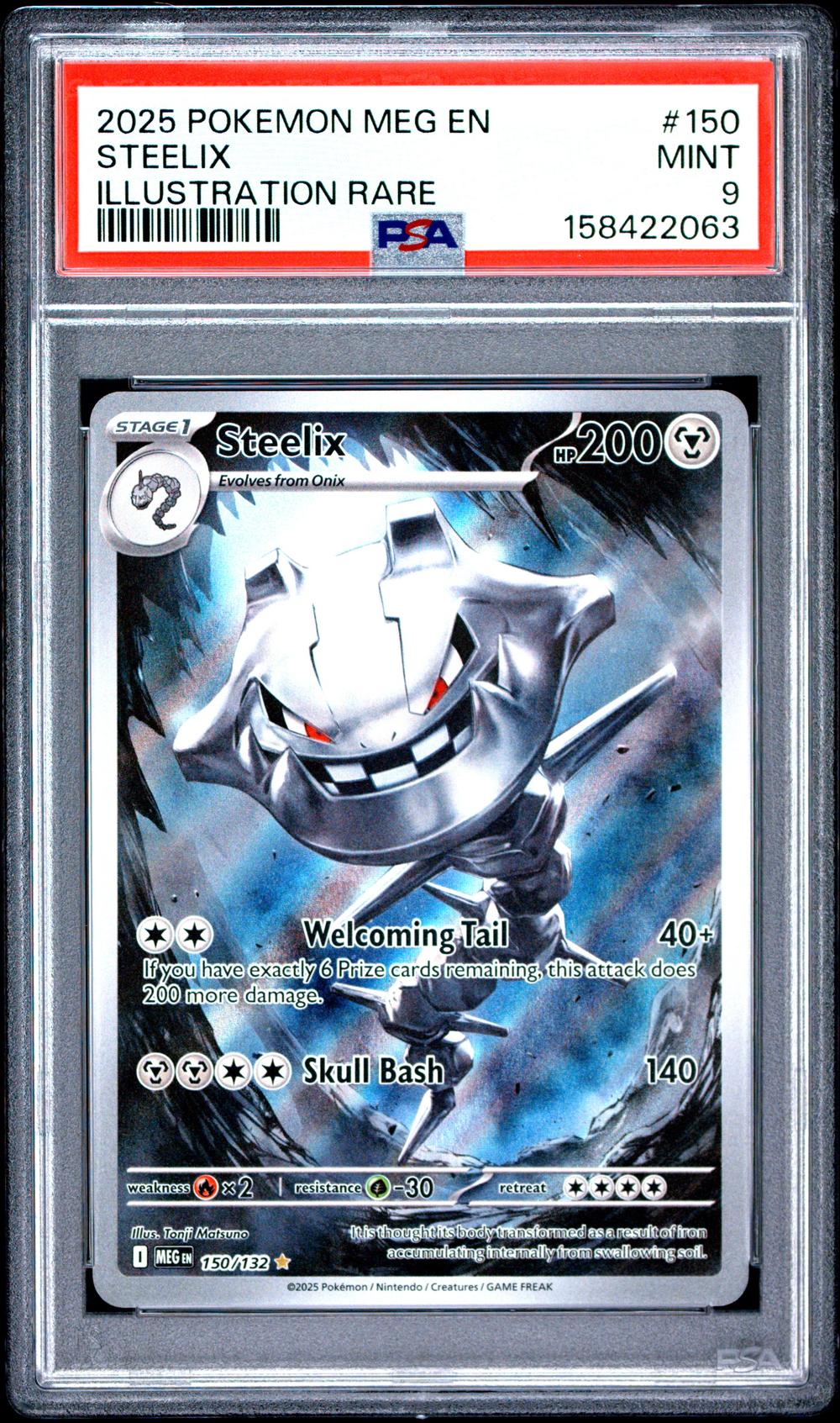 2025 Steelix - Pokémon Pokémon Meg EN-Mega Evolution PSA 9 MINT
